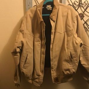Carhartt work lined tan work coat